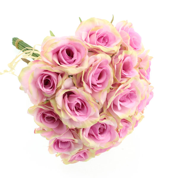 The Seasonal Aisle Artificial Rose Floral Arrangement & Reviews